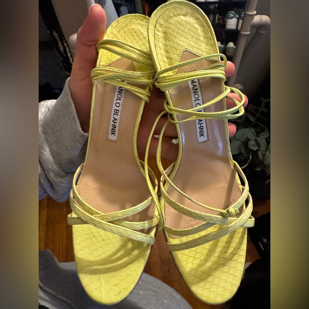 Authentic Manolo Blahnik Leva Strappy Sandals